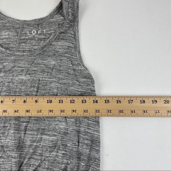 Loft Tank Top Womens Small Gray Space Print Tied Front - Picture 7 of 7